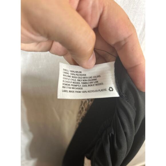 A New Day Midi Skirt Medium Brown Cheetah Print Sheer Lined Pull On - Picture 10 of 10